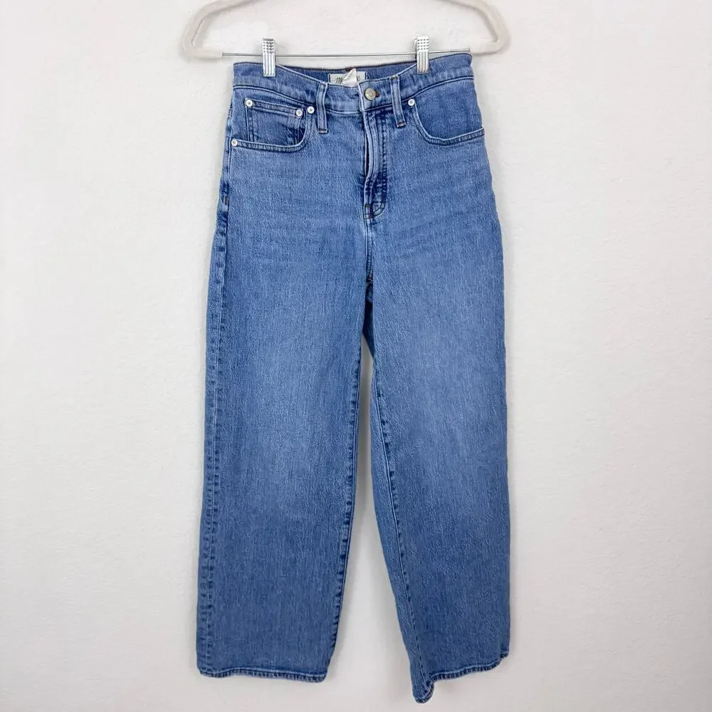 Madewell Womens Perfect Vintage Wide Leg Jean Size 27 Stretch Casual Denim Blue - Picture 1 of 9